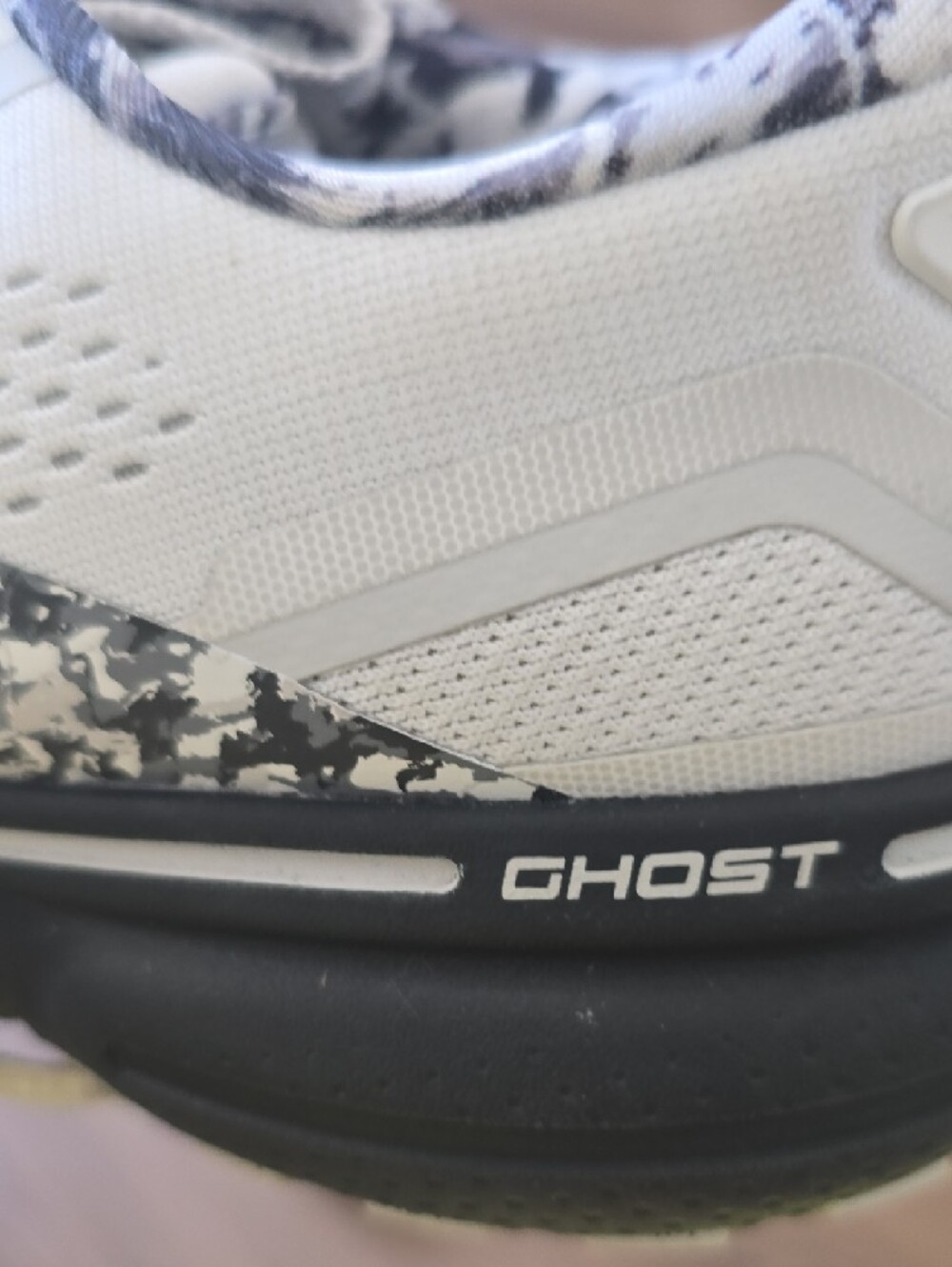 Brooks White Athletic Running Shoes with Black Accent Collar - Picture 6 of 8